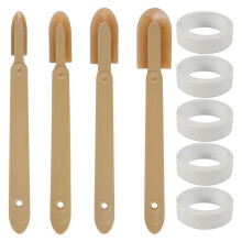 Outil de Calfeutrage en Caoutchouc 4 Pièces, Spatules Calfeutrage Outil de Finition de Calfeutrage, Outil de Retrait de Calfeutrage pour Plinthes de