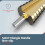 Step Drill Bit Set, 3Pcs Titanium Step Drill Bits, Metric 4mm to 32mm Drill Cone Bits for Metal, Wood, PVC A 1