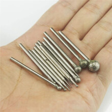 13 Peças em Forma de Bola Rebarba de Diamante Montada em Diamante Conjunto de Escultura em Pedra com Mandril de 3/32 Polegadas para Ferramentas