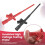 2pcs Quick Test Hook Clip Professional Insulated High Voltage Flexible Testing Probe 4mm Banana Socket Red and Black 10
