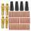 Kit de Pontas de Bico Sem Gás com Núcleo de Fluxo 50 Peças KP1939-1, Pontas de Contato de 0,030 Polegadas e 0,035 Polegadas, Difusores de Gás, 1