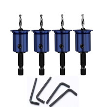 8mm Shank Countersunk Drill Bit Alloy Core Limiter Countersink Drill Router Bit Woodworking Drilling Hole