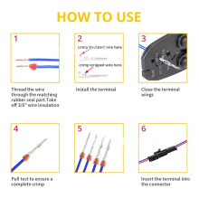 360 Unidades de Conector Elétrico Automotivo À Prova D'Água 1/2/3/4/6 Macho Fêmea Pino Conector de Fio Automotivo Kit de Plugue 18-13AWG