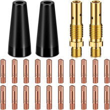 Flux Core Airless Nozzle Kit Flux Core Flux Contact Tip Airless Nozzle Gas Diffuser for Weldinggun Kit A
