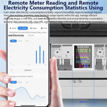 ATORCH GR2PW Electricity Meter Tuya WiFi Rail Power Meter AC50-320V Digital Display Monitor Voltage Curve Ammeter