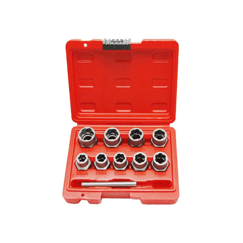 Photos - Tool Kit 10pc Nut Extractor 1/2 Square Hole Air Cannon Electric Wrench Use Sliding Nut to Remove Red Box Tool Set