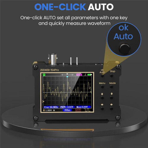 Handheld Digital Oscilloscope Built-in Function Generator,40MSa/S Sampling Rate,18MHz Bandwidth,Supports PWM,Persistence 2