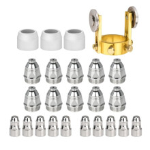 P80 Plasma Cutter Torch Consumables, 24Pcs 1.5mm Cutting Torch Nozzle Tips Electrode Kits, for BTC800DP Plasma Cutter