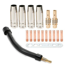 Flexibele Mig-Lasnek, Flexibele Mig-Verlenging, 030 Inch M6 Mondstukhouder, Diffusor en Beschermkap en Toortshals voor MB15