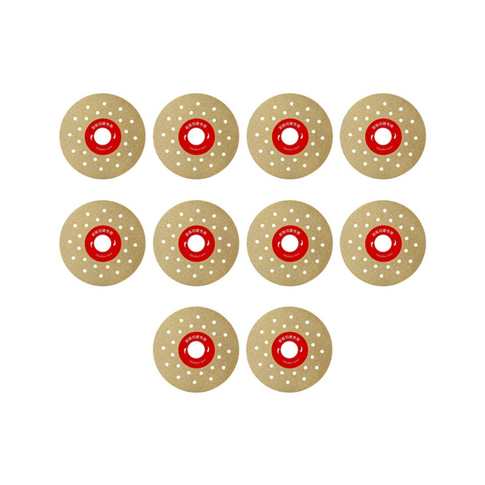10Pcs 4Inch 100Mm Diamond Cutting Grinding Disc Vacuum Brazed Saw Blade For Marble Porcelain Tiles Rock Slab Porcelain 6033609281345
