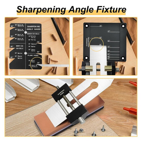 Chisel Sharpening Jig Kit,with 5/32 to 3in Chisel Honing Guide for Chisels and Planes,Woodworking Guide,Wood Chisel Sets 2