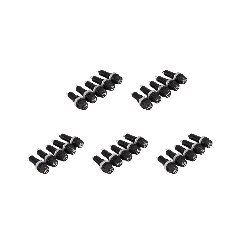25 Pcs Ac 125V 15A 6 X 30Mm Panel Mount Fuse Holder 4713607101365