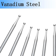 6 Pcs 1.2mm Round Cup Burr - 3/32inch Shank Wire Rounder Bits Jewelry Burs for Lapidary Making
