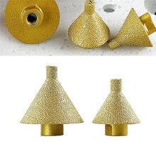 2pcs M10 Grinding Stone Chamfering Bits for Angle Grinders,Tile Ceramic Trimming Cone Carve Polishing Grinding Wheel 50mm