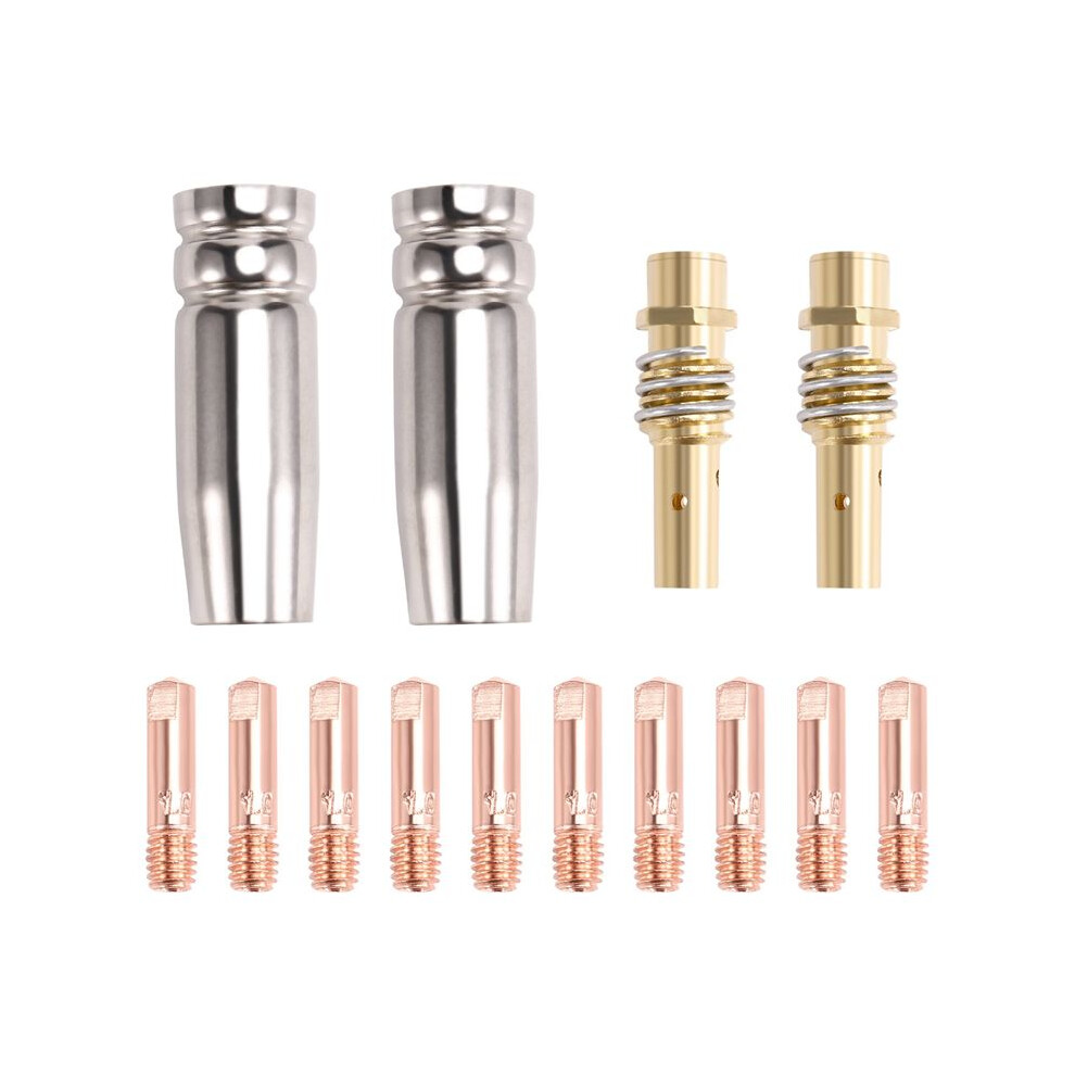 14Pcs 15Ak Welding Torch Accessories Consumables 1.0Mm Mig Torch Gas Nozzle Tip Holder Of 15Ak Mig 6031370423780
