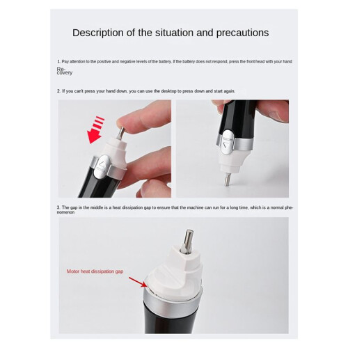 Reciprocating Grinder Model Tools Sanding Pen Drill Bit Model Tools for Model Hobby 2