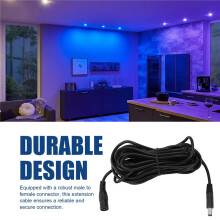Cabo de Extensão de Alimentação Conector Cabo de Extensão Jack Adaptador Cabo de Chumbo DC5521 Conector Macho para Fêmea 5M
