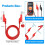 4mm Stackable Banana to Banana Plug Flexible Cable, Electrical Test Leads with 10PCS Protective Copper Alligator Clips 6