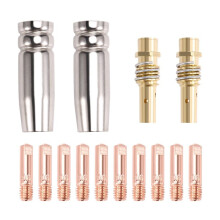14PCS 15AK Welding Torch Accessories Consumables 0.6mm MIG Torch Gas Nozzle Tip Holder of 15AK MIG