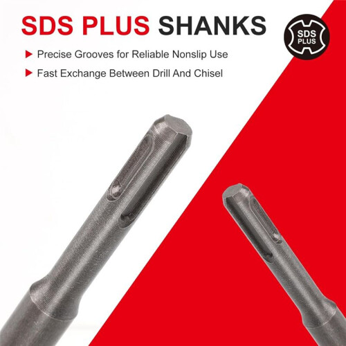 SDS- Chisel Set for Rotary Hammer Drills, 3PC Masonry Concrete Drill Bit Set, Point Flat Scaling Chisels 2