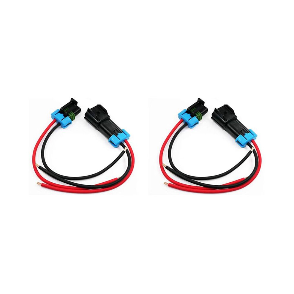 2-Pack Metri-Pack 2-Pin 30 Amp, 280 Series Connectors Multi-Function (Male To Female Pigtail 12Ga) 6033677657554