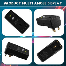 13A RCD Plug Safety RCD Adaptor,with Circuit Breaker Safety Protection for Pool Pump, Power Pressure Washer Uk Plug