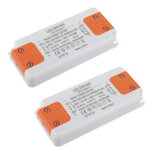 2X 12V 15W LED-Transformator LED-Laagspanningstransformator Geen Ruis LED-Drivervoeding voor G4 MR16 MR11 GU4 GU5.3 LED-Lamp