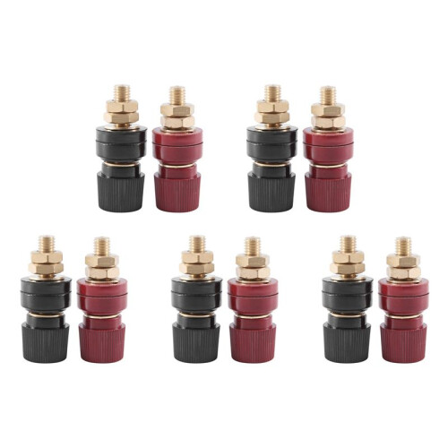 10Pcs Terminal Binding Post, 555 Type Brass Pillar Terminal Block M8 Thread Diameter Binding Post 220V-380V 200A