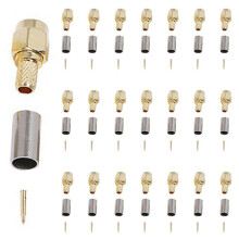 Engarzado Recto de Enchufe Macho SMA de 500 Piezas para Adaptador de Conector RG58