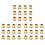 36Pcs Gold Plated RCA Protection Cap Short Circuit Socket Phono Connector RCA Shielding Socket Protect Cover,Gold 1