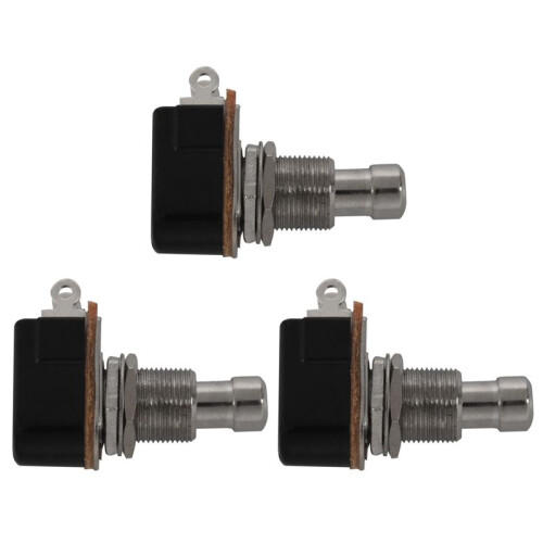 3X Guitar Pedal 2 Pin SPST Momentary Effects Push Button Foot