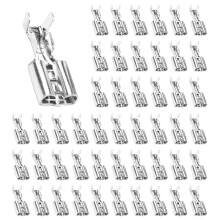 1000st 6,3 mm Niet-Geïsoleerde Vrouwelijke Spade, Duwkrimpaansluiting, Niet Geïsoleerd 2,5 mm²