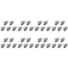 40 Pcs F Type Panel Mounted Socket Female Jack Solder Connector Adapter
