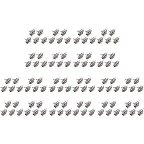 100 Pcs F Type Panel Mounted Socket Female Jack Solder Connector Adapter