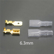 400 Peças Fêmea Macho Spade Terminais de Crimpagem Manga Fio Conector para Alto-Falante de Áudio de Carro 22-16 Awg, 6.3mm