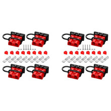 2X Connettore per Anderson, Batteria da 50 A, Calibro 6-12, Connessione Rapida con Spina Antipolvere, 12 V-36 V, Spina per Anderson Scollegata