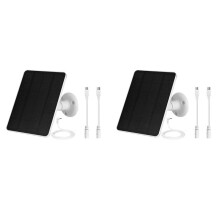 2X Solar Panel for Outdoor Security Camera,5W Waterproof Solar Panels Charger for Ring Spotlight Cam /Pro