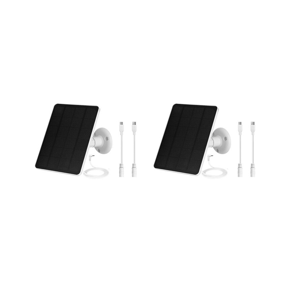 2X Solar Panel For Outdoor Security Camera,5W Waterproof Solar Panels Charger For Ring Spotlight Cam /Pro 4711181627370