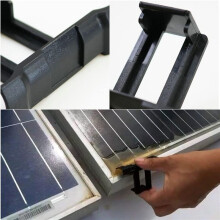 40 PièCes Panneau PhotovoltaïQue Boucle de Drainage Plaque de Surface Panneau Solaire Clip de Vidange D'Eau pour Panneau Solaire Drainant Noir 35 mm