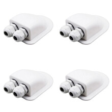4X Double Wire Entry Gland Box Solar Panel Roof Wire Entry Gland Box Cable Motorhome Double Hole RV Yacht