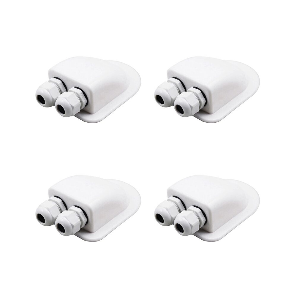 4X Double Wire Entry Gland Box Solar Panel Roof Wire Entry Gland Box Cable Motorhome Double Hole Rv Yacht 6032993220718