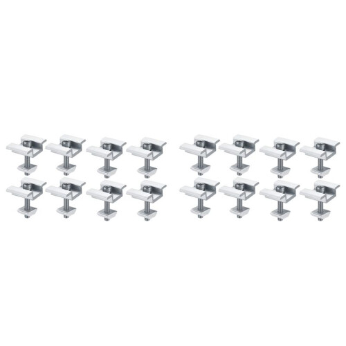 16Pack Solar Panel Mounting Brackets, Solar Panel End Clamps, Centre Clamps, for PV Solar Panel Solar Module 35mm