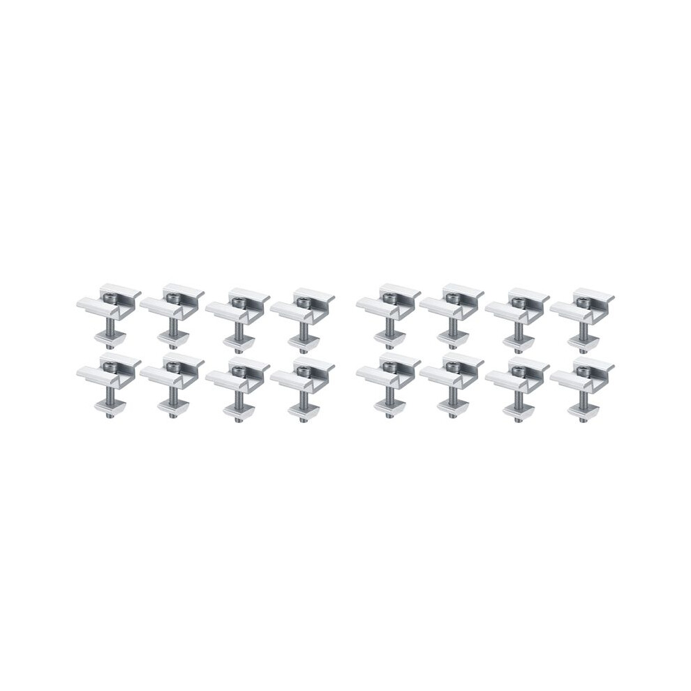 16Pack Solar Panel Mounting Brackets, Solar Panel End Clamps, Centre Clamps, For Pv Solar Panel Solar Module 35Mm 6031429480726