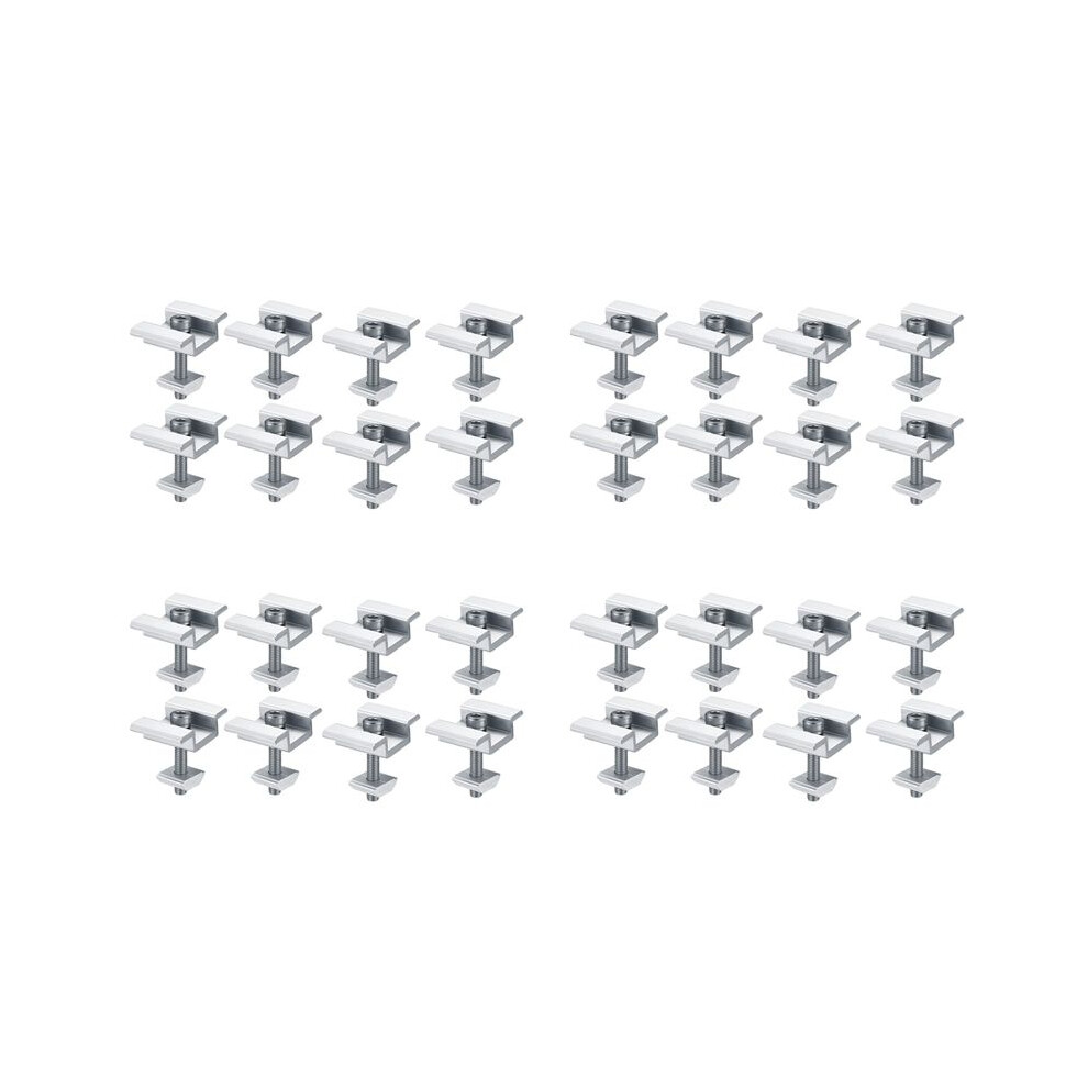 32Pack Solar Panel Mounting Brackets, Solar Panel End Clamps, Centre Clamps, For Pv Solar Panel Solar Module 30Mm 6033571821204