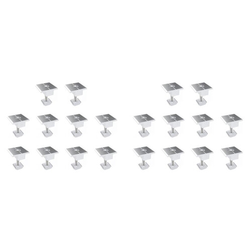 20Pcs Solar Clamp Adjustable Solar Panel Bracket Clamp Wide Photovoltaic Support for Solar Panel System 30mm