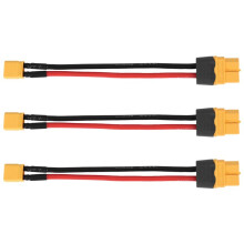 3X RC Battery Cable Amass XT60 to XT30 T-Plug Connector Male Female Connector Plug with 16AWG Silicone Wire 100mm