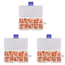 750Pcs Copper Connecting Pipe Wire Joint Small Copper Tube Terminal Cable Lug Bootlace Ferrule Kit