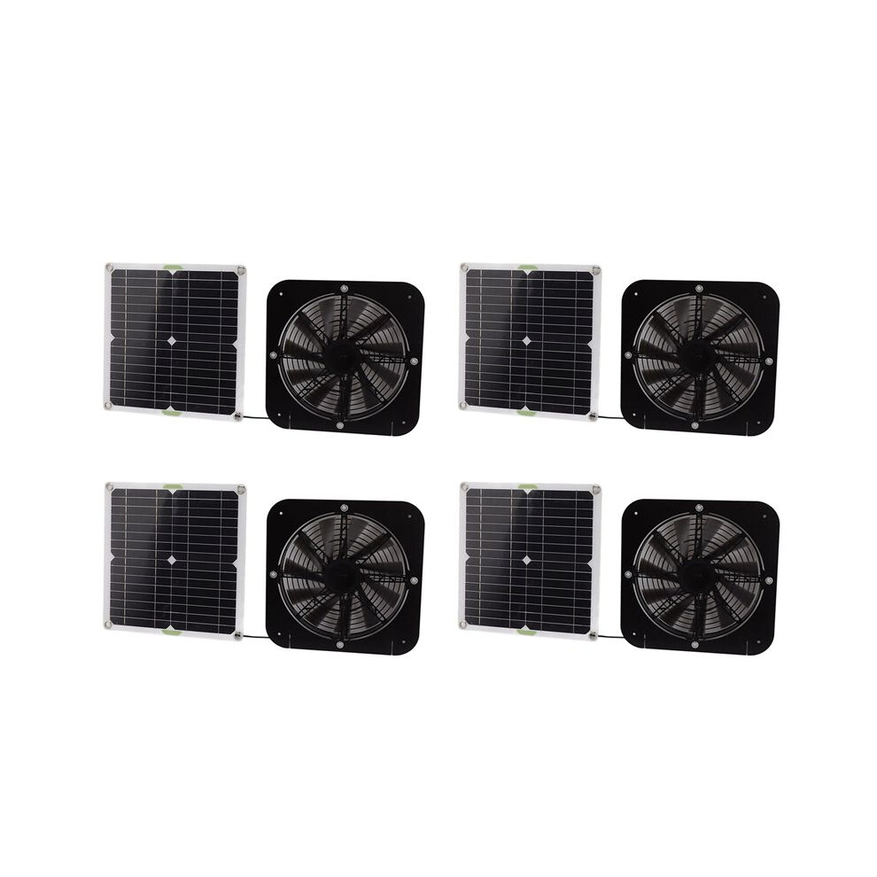 4X Mono-Polycrystalline Solar Panel With 13.5 Inches Exhaust Fan Bracket Photovoltaic Fan 4711150790913