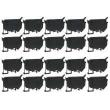 UK5-HESI UK5RD Without LED DIN Rail Fuse Terminal Base Disconnect Terminal Block Screw Clip (Pack of 20Pcs,Black)