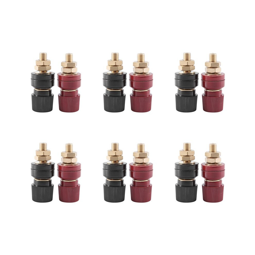 12Pcs Terminal Binding Post, 555 Type Brass Pillar Terminal Block M8 Thread Diameter Binding Post 220V-380V 200A 4711166889496